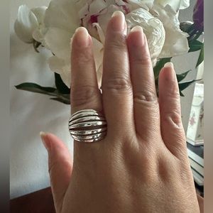 SOLD Vintage dome style sterling silver ring